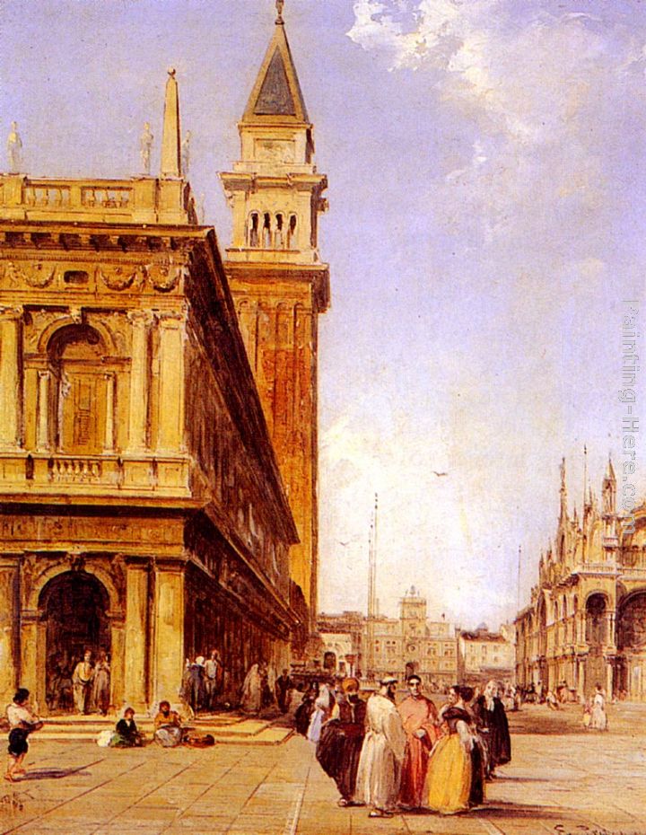 St Mark's Square, Venice painting - Edward Pritchett St Mark's Square, Venice art painting
